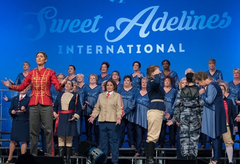 Kathleen Hansen Directing San Diego Chorus Sweet Adelines International 2019 International Competition Image